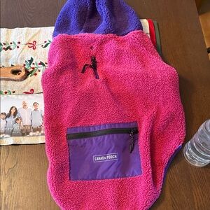 Canada Pooch Pink and Purple Dog Fleece